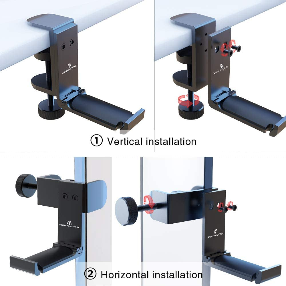 Foldable Headphone Hook with Cable Clip Organizer