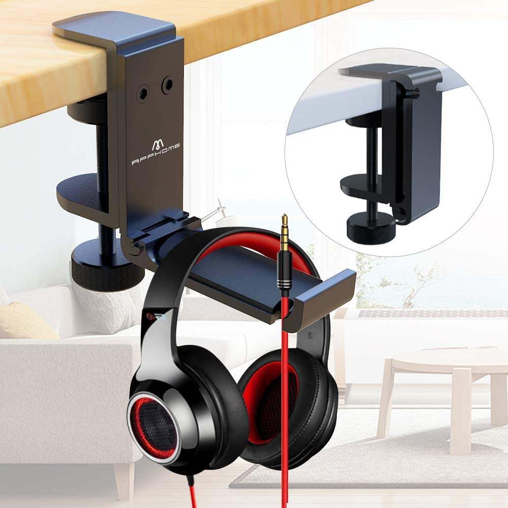 Foldable Headphone Hook with Cable Clip Organizer